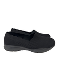 Skechers Women's Black Classic Fit Seager Stat Knit Slip On Shoes - 10