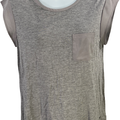 Calvin Klein Women’s Gray Cap Sleeve T-Shirt - S
