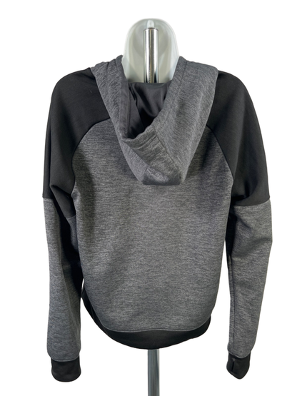adidas Women's Gray Heathered Fleece Lined Long Sleeve Pullover Sweatshirt - M image 2