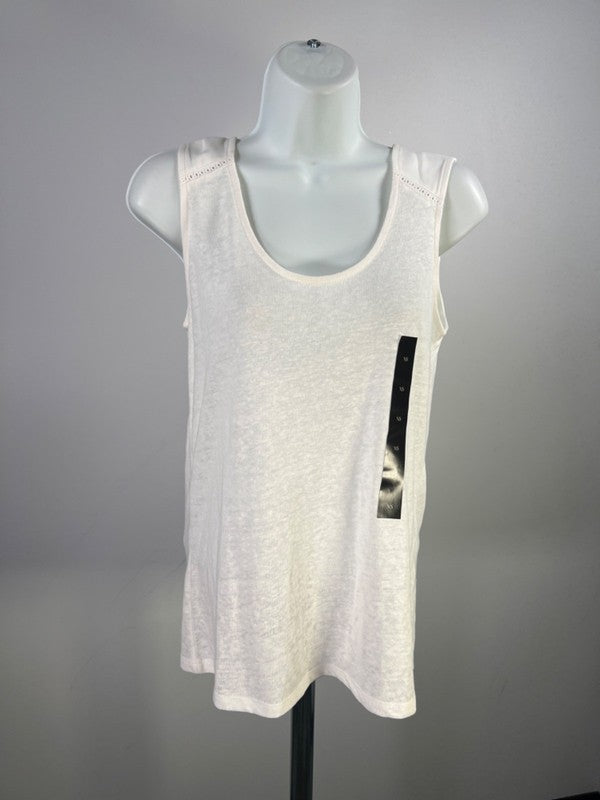 Banana Republic Women's White Linen Sleeveless Tank Top - XS