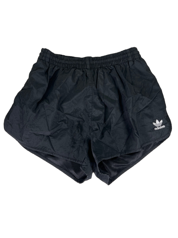Adidas Women's Black/White Original Classic 3-Stripe Mid Rise Active Shorts - S