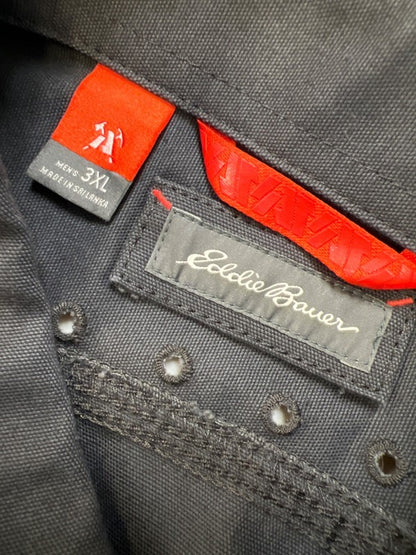Eddie Bauer Men's Dark Gray Canvas Mountain Ops Button Up Jacket - 3XL image 3