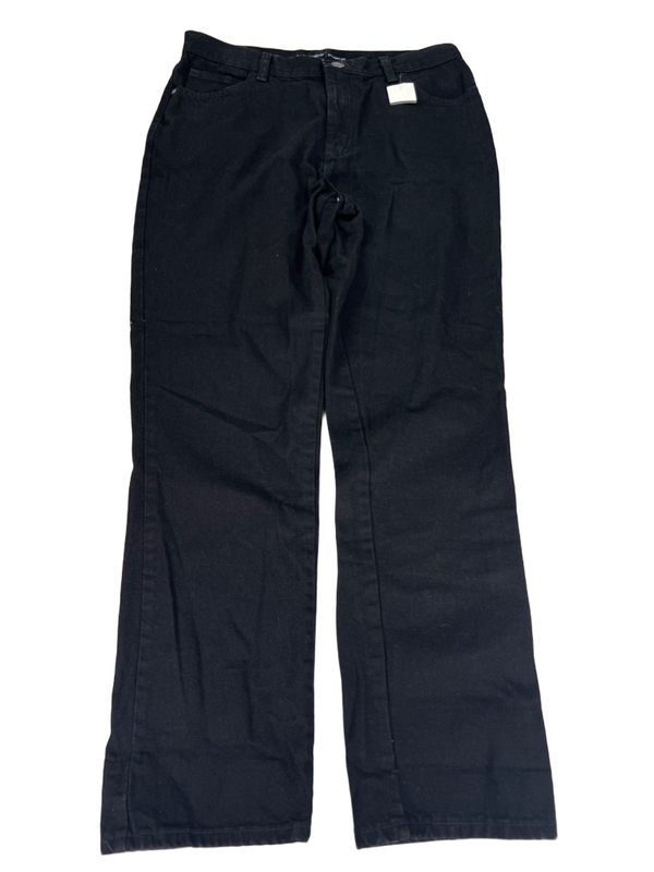 Lee Women's Black Relaxed Fit Straight Leg Denim Jeans - 10