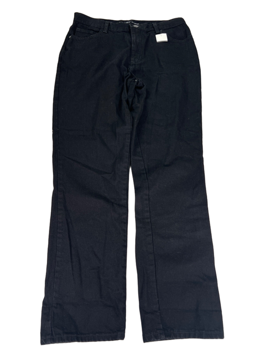 Lee Women's Black Relaxed Fit Straight Leg Denim Jeans - 10