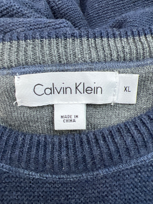 Calvin Klein Men's Blue Long Sleeve Sweater - XL image 3