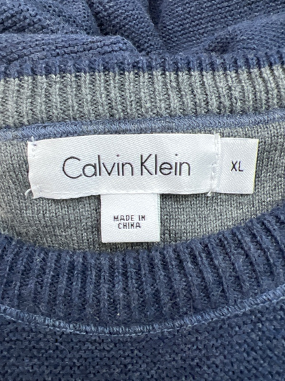 Calvin Klein Men's Blue Long Sleeve Sweater - XL image 3