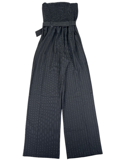 Monteau Women's Black Pinstripe Strapless Jumper - XS image 2