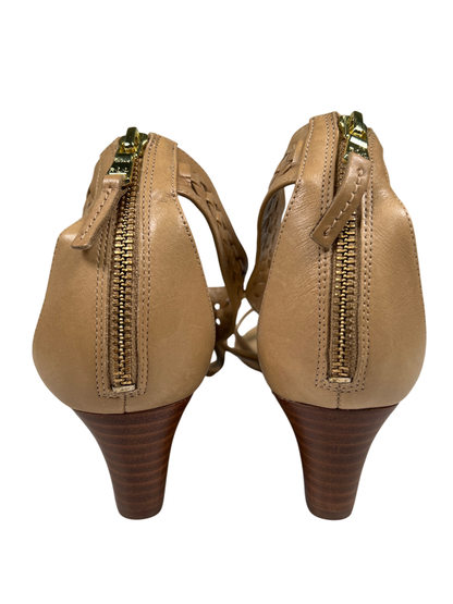 Lauren Ralph Lauren Women's Beige/Tan Leather Meira Small Wedge Sandals - 8.5 image 4
