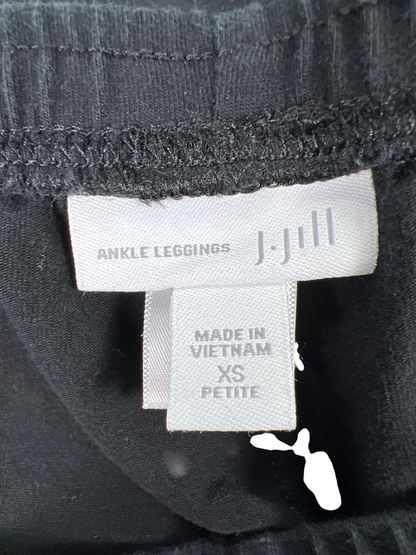 J.Jill Women's Black Cotton Basic Ankle Leggings - XS Petite image 3