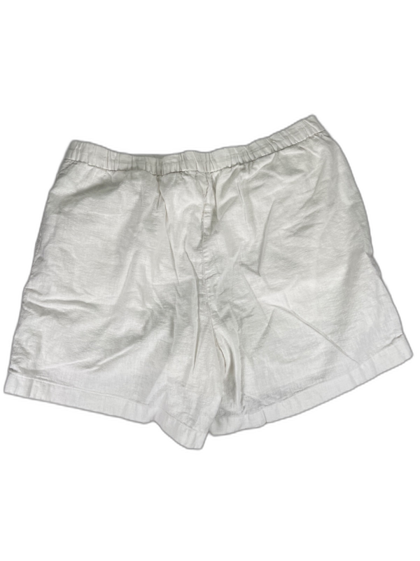 Calvin Klein Women's White Pull On Linen Blend Shorts - L image 2