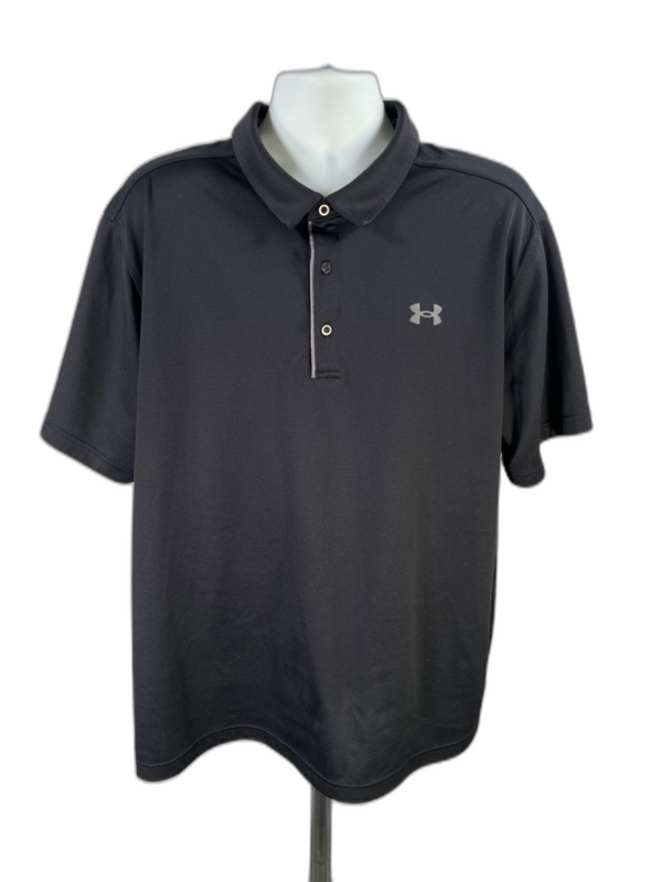 Under Armour Men's Black Short Sleeve Tech Golf Polo 3XL