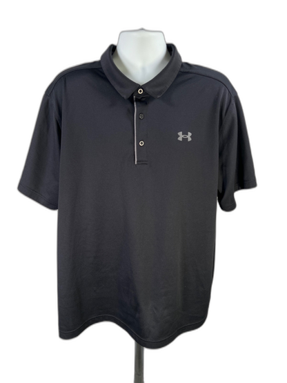 Under Armour Men's Black Short Sleeve Tech Golf Polo 3XL