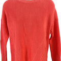 Lucky Brand Women’s Bright Pink Lace Up Back Long Sleeve Knit Sweater - S