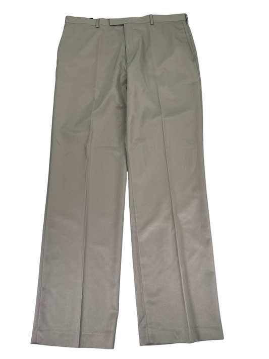Claiborne Men's Beige Microfiber Straight Fit Dress Pants - 36x34