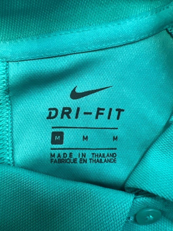 Nike Women's Blue/Green Dri-Fit Short Sleeve Golf Polo Shirt - M image 3