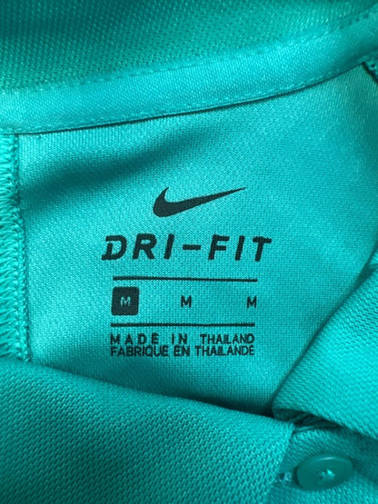 Nike Women's Blue/Green Dri-Fit Short Sleeve Golf Polo Shirt - M image 3