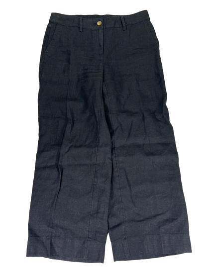 J Jill Women's Black Linen Wide Ankle Pants - XS