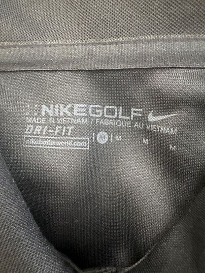 Nike Men's Black/Gray Dri-Fit Short Sleeve Golf Polo Shirt - M image 3