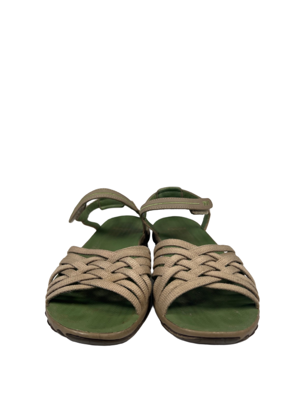 Teva Women's Tan/Green Haloa Strappy Slingback Walking Sandals - 7.5 image 2