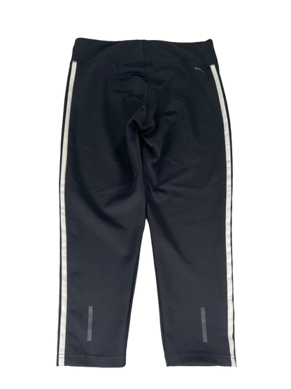 Adidas Women's Black/White Striped Climalite Pull On Cropped Training Tights - M image 2