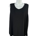 J Jill Women's Black Wearever Scoop Neck Sleeveless Blouse - XL