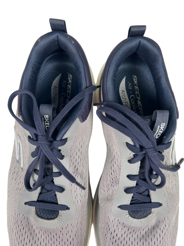 Skechers men's Gray/Blue Go Walk Workout Walker Lace Up Sneakers - 10 image 3