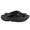 Oofos Women's Black OOlala Lightweight Flip Flop Sandals - 9