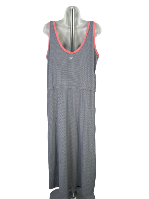 Columbia Women's Blue Striped Omi-Wick Sleeveless Midi Dress - L image 2