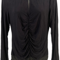 White House Black Market Women’s Black Keyhole Long Sleeve Bodysuit - M