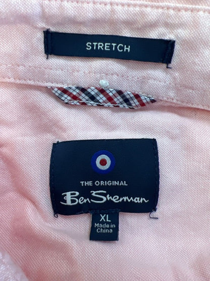 Ben Sherman Men's Pink Long Sleeve Stretch Button Up Shirt - XL image 3