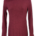 White House Black Market Women’s Burgundy Long Sleeve Tunic Sweater - XXS