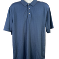 Cutter & Buck Men's Blue Drytec Luxe Short Sleeve Golf Polo Shirt - XXL