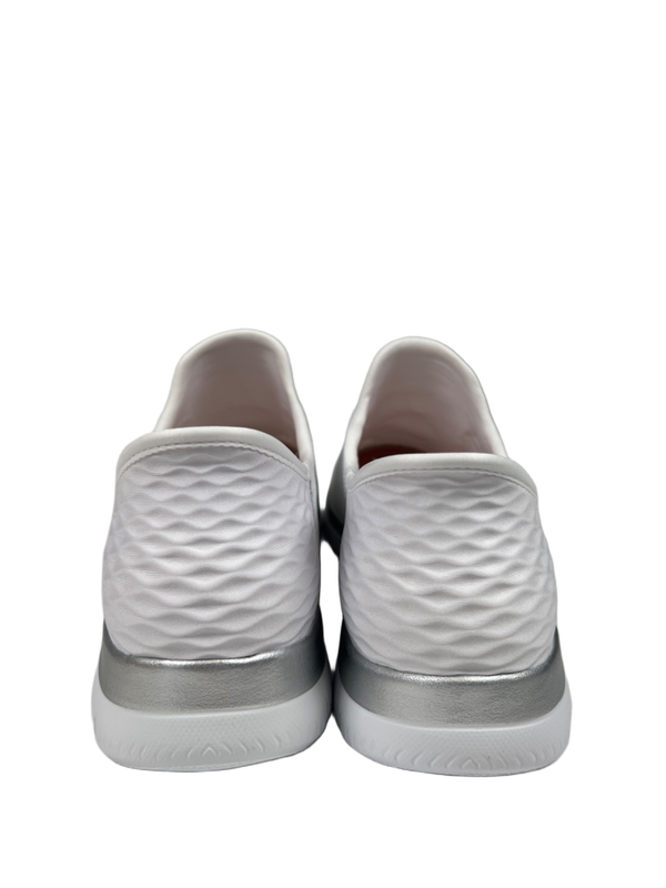 Skechers Women's White Metallic Diamond Dream Summits Slip On Sneakers - 8.5 image 5