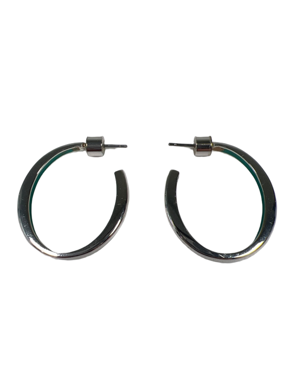 Jenny Bird Women's Silver Tone/Blue Hoop Earrings image 7