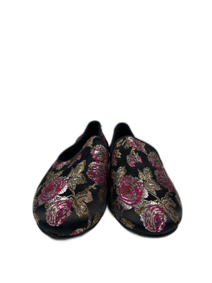 Toms Women's Black Metallic Floral Darcy Flats - 7.5 image 2