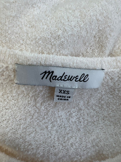 Madewell Women's Ivory/White Short Ruffle Sleeve Tie Front Blouse - XXS image 3
