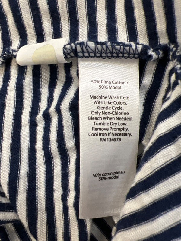 Vineyard Vines Women's Blue/White Striped EDSFTG Motto Long Sleeve Shirt - XXS image 4
