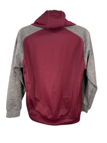 Adidas Men's Burgundy/Gray Climawarm Heather Full Zip Jacket - L image 2