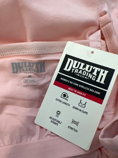 Duluth Trading Women's Pink No-Yank Wireless Built In Bra Cami Shirt - M image 3