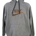 Nike Men's Gray Long Sleeve Future Logo Pullover Hoodie Sweatshirt - 2XL