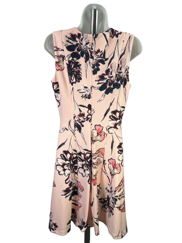 Ivanka Trump Women's Pink Floral Sleeveless Midi A-Line Dress - 6 image 2