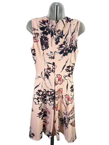 Ivanka Trump Women's Pink Floral Sleeveless Midi A-Line Dress - 6 image 2