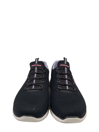 Skechers Women's Black/Purple Summits Radiant Flow Slip On Sneakers - 7.5 Wide image 2