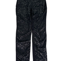 White House Black Market Women's Black Leopard Side Zip Skinny Pants - 8