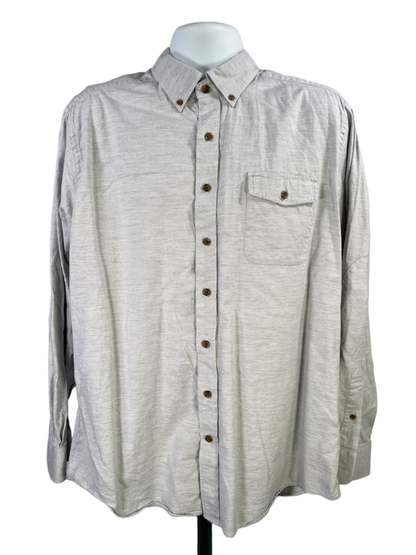 Vineyard Vines Men's Gray Slim Fit Crosby Long Sleeve Button Up Shirt - XL