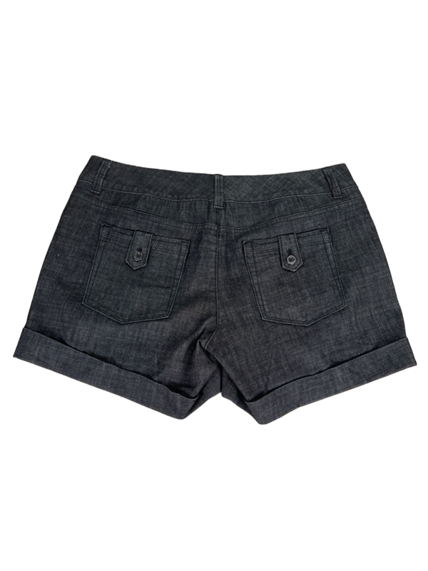 White House Black Market Women's Dark Gray Cuffed Denim Shorts - 10 image 2