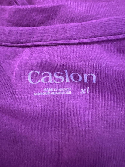 Caslon Women's Dark Purple Cotton Long Sleeve Shirt - XL image 3