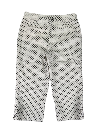 Chico's Women's White/Black Pull On Cropped Pants - 1/US 8 image 2
