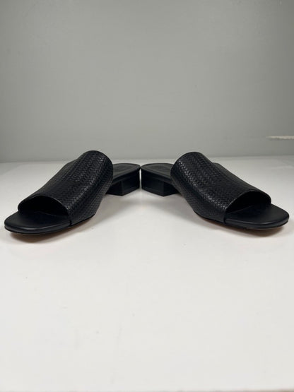 Nordstrom Rack Women's Black Woven Slip On Low Heel Slide Sandals - 10 image 6