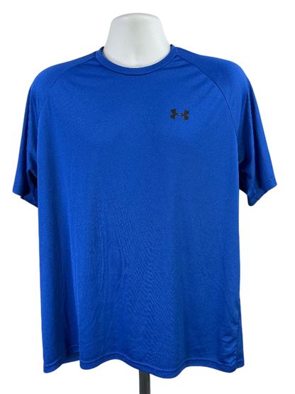 Under Armour Men's Blue Loose Fit Short Sleeve Athletic Shirt - XL